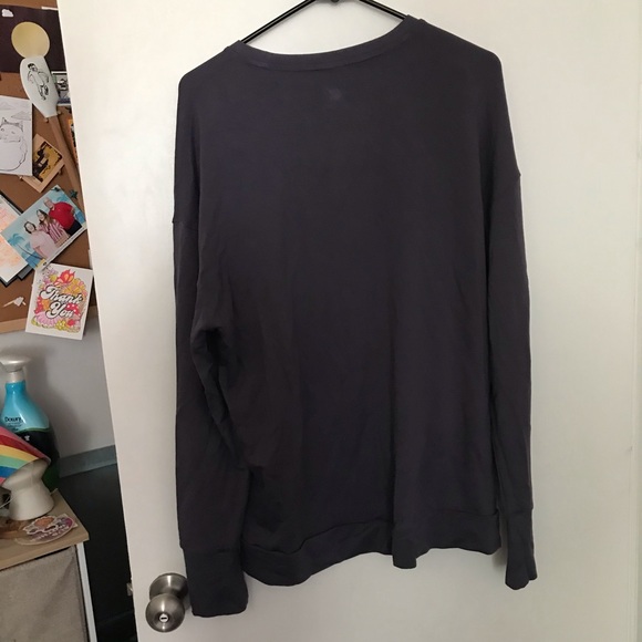 NWOT PURPLE French Terry Twist Front Sweatshirt - Picture 4 of 4